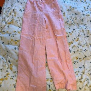Women's Pink Wide-Leg Pants